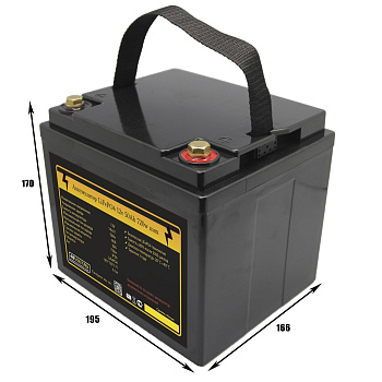 Аккумулятор LiFePO4 12v50Ah 720w max пластик